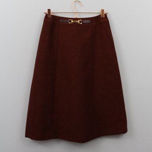 Gerard Pasquier Paris Rust Wool Skirt